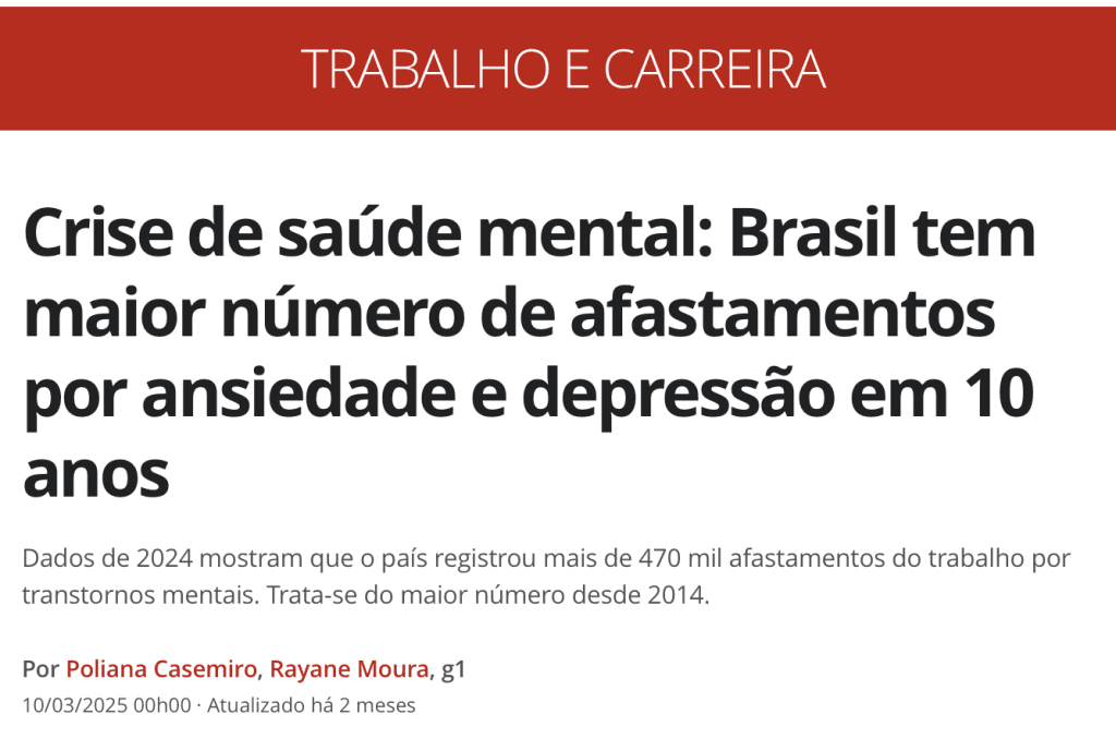 Imagem de reportagem sobre saúde mental